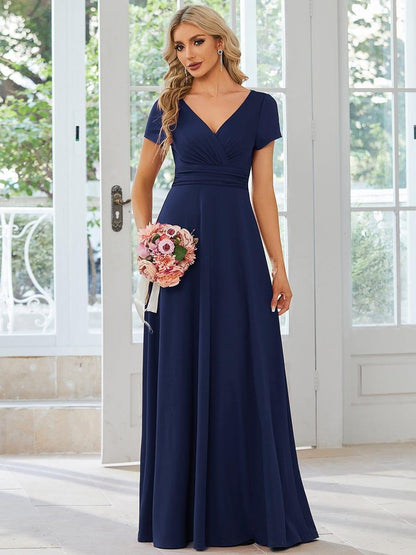 ever TÉRESA|Simple Pleated Empire Waist A-Line Bridesmaid Dress