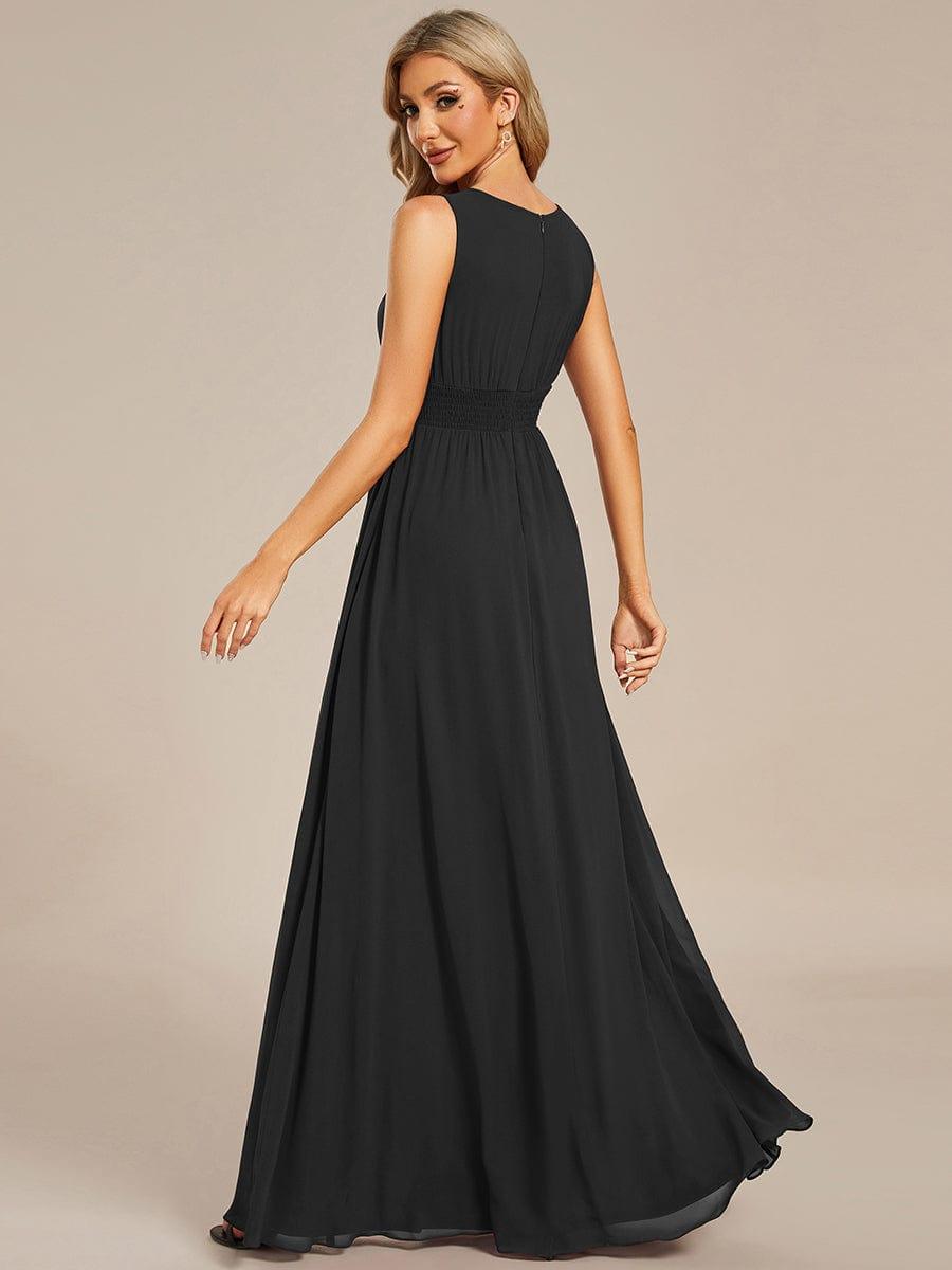 ever KALIA|Simple Sleeveless A-line Chiffon Bridesmaid Dress with Hollow Out Detail