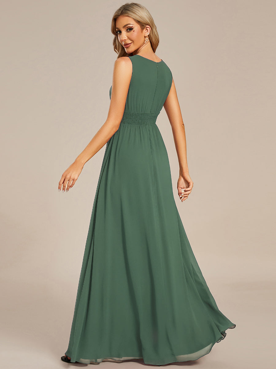 ever KALIA|Simple Sleeveless A-line Chiffon Bridesmaid Dress with Hollow Out Detail