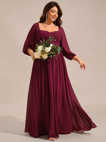 ever OAKLYN|Sweetheart Neckline 3/4 Sleeve Chiffon Bridesmaid Dress