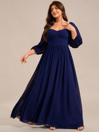 ever OAKLYN|Sweetheart Neckline 3/4 Sleeve Chiffon Bridesmaid Dress