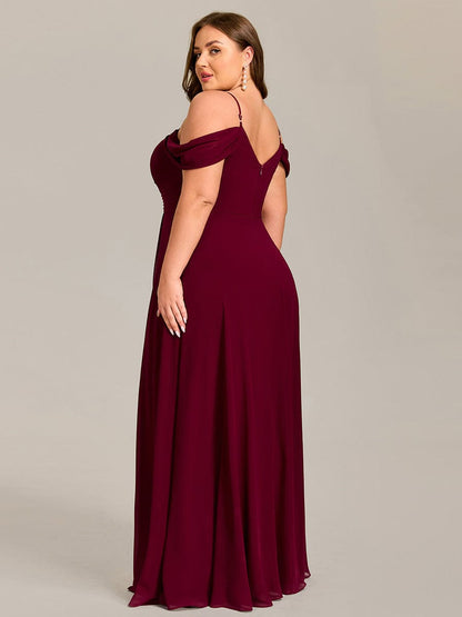 ever LIANNE|Spaghetti Strap V-Neck Pleated A-Line Bridesmaid Dress