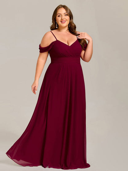 ever LIANNE|Spaghetti Strap V-Neck Pleated A-Line Bridesmaid Dress