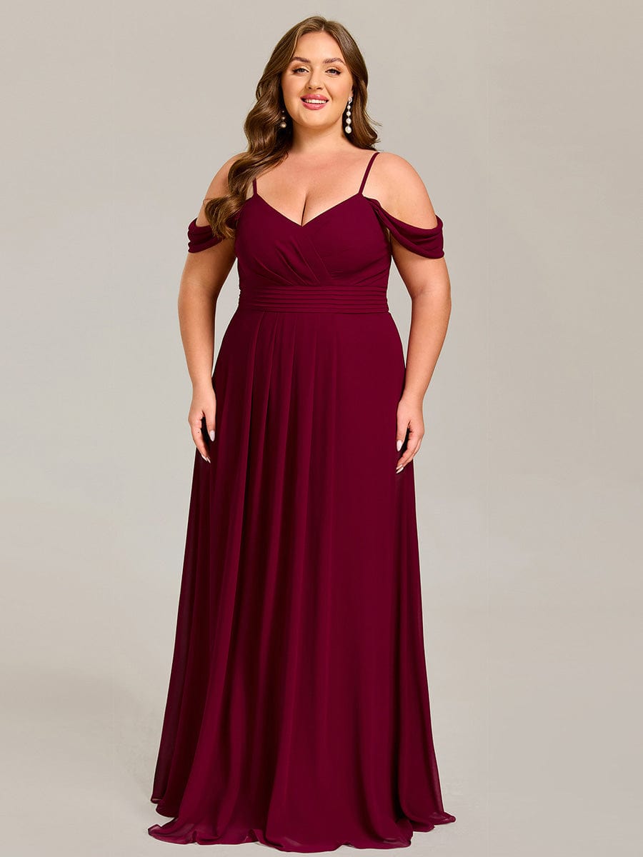 ever LIANNE|Spaghetti Strap V-Neck Pleated A-Line Bridesmaid Dress