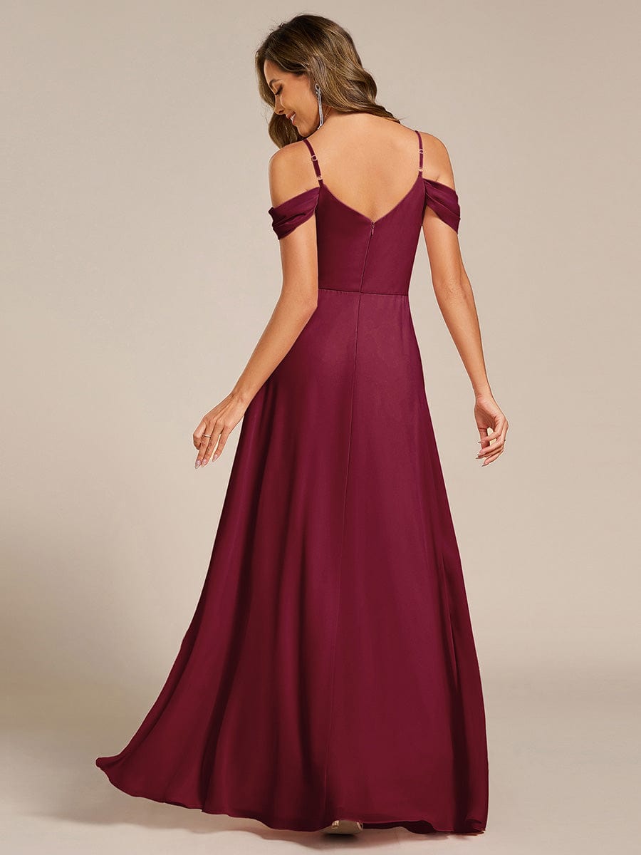 ever LIANNE|Spaghetti Strap V-Neck Pleated A-Line Bridesmaid Dress