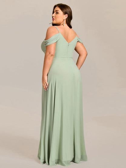 ever LIANNE|Spaghetti Strap V-Neck Pleated A-Line Bridesmaid Dress