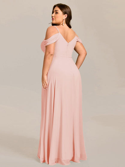 ever LIANNE|Spaghetti Strap V-Neck Pleated A-Line Bridesmaid Dress
