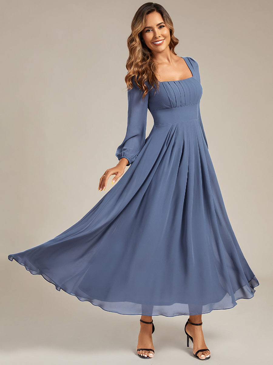 ever LYDIA|See-through Chiffon Lantern Sleeve Wedding Guest Dress