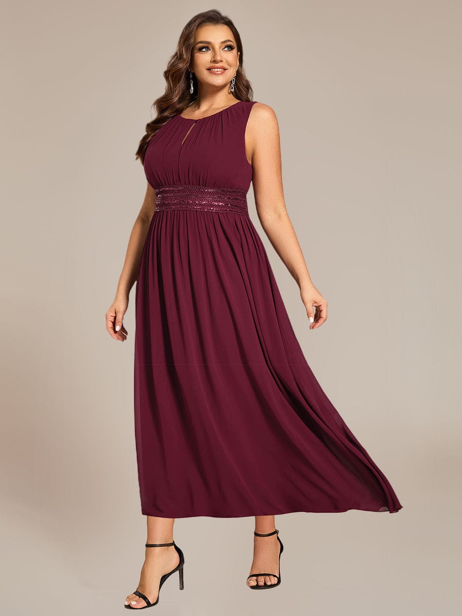 ever LIORAEL|Chiffon Midi Dress With Ruched Waist