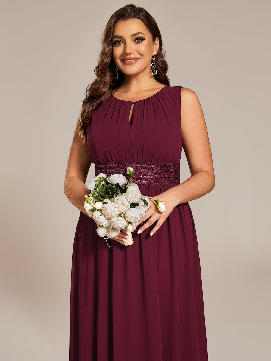 ever LIORAEL|Chiffon Midi Dress With Ruched Waist