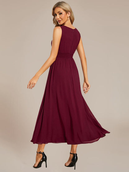 ever LIORAEL|Chiffon Midi Dress With Ruched Waist