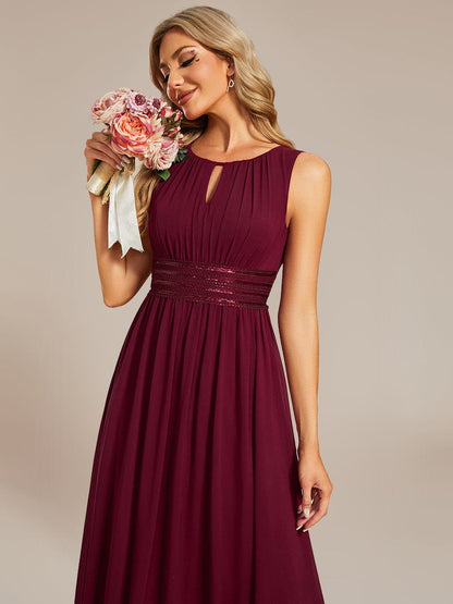 ever LIORAEL|Chiffon Midi Dress With Ruched Waist