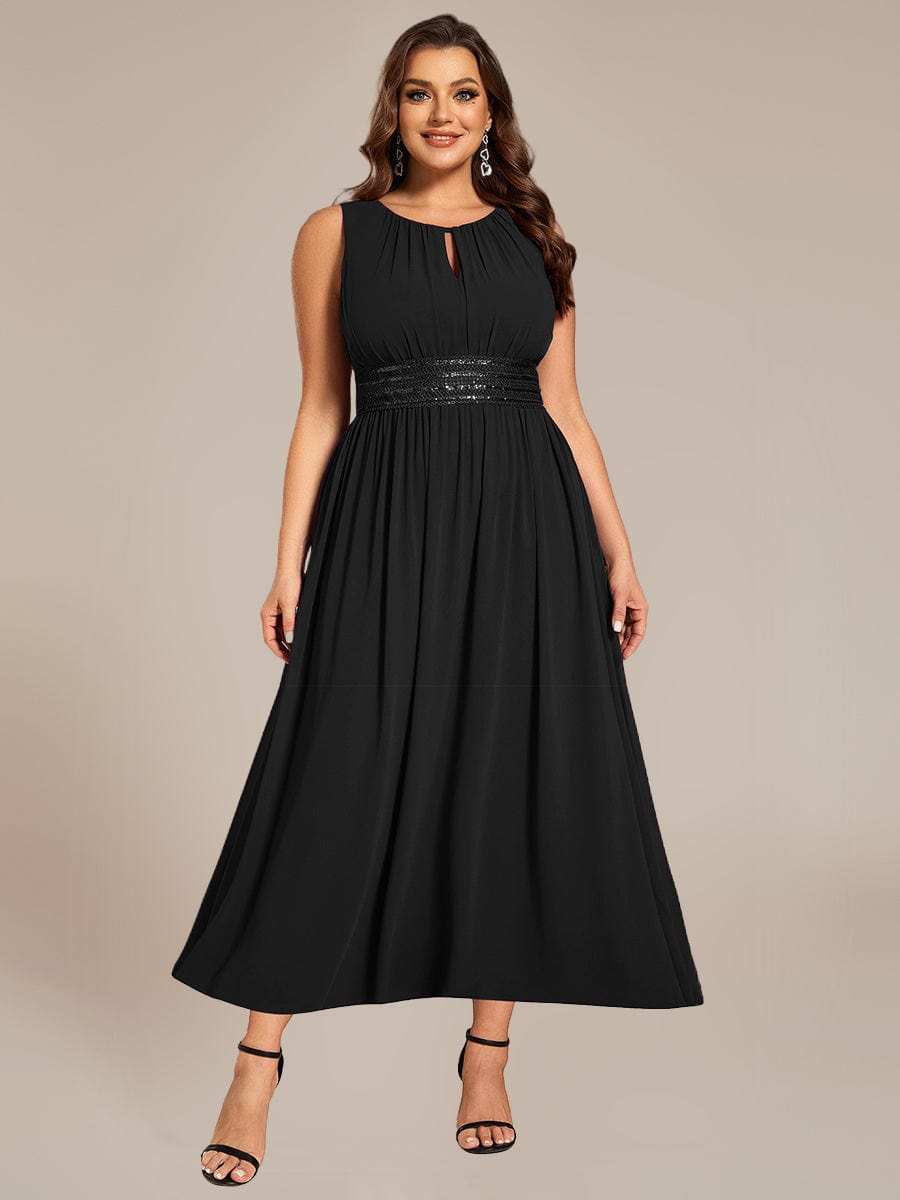 ever LIORAEL|Chiffon Midi Dress With Ruched Waist