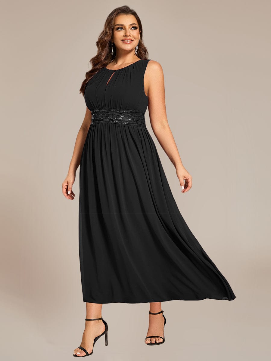 ever LIORAEL|Chiffon Midi Dress With Ruched Waist