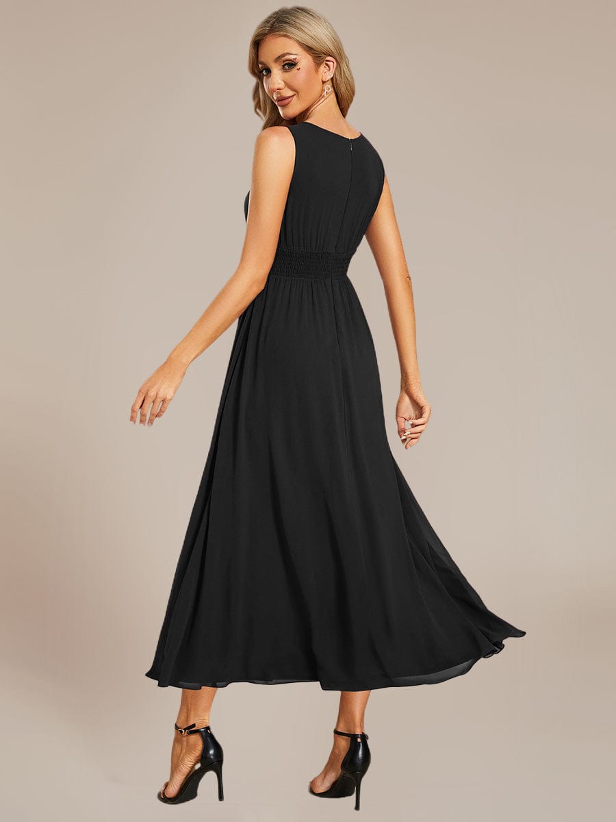 ever LIORAEL|Chiffon Midi Dress With Ruched Waist