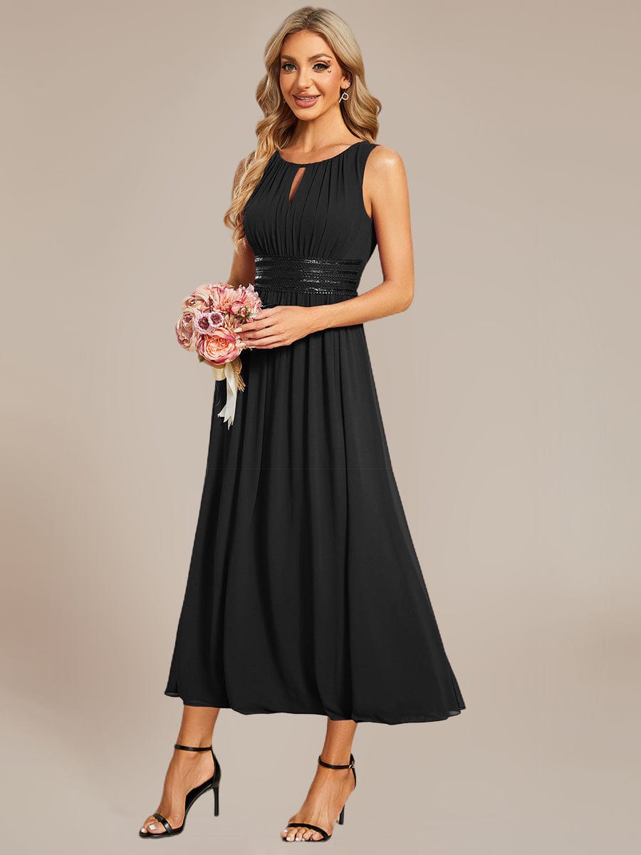 ever LIORAEL|Chiffon Midi Dress With Ruched Waist