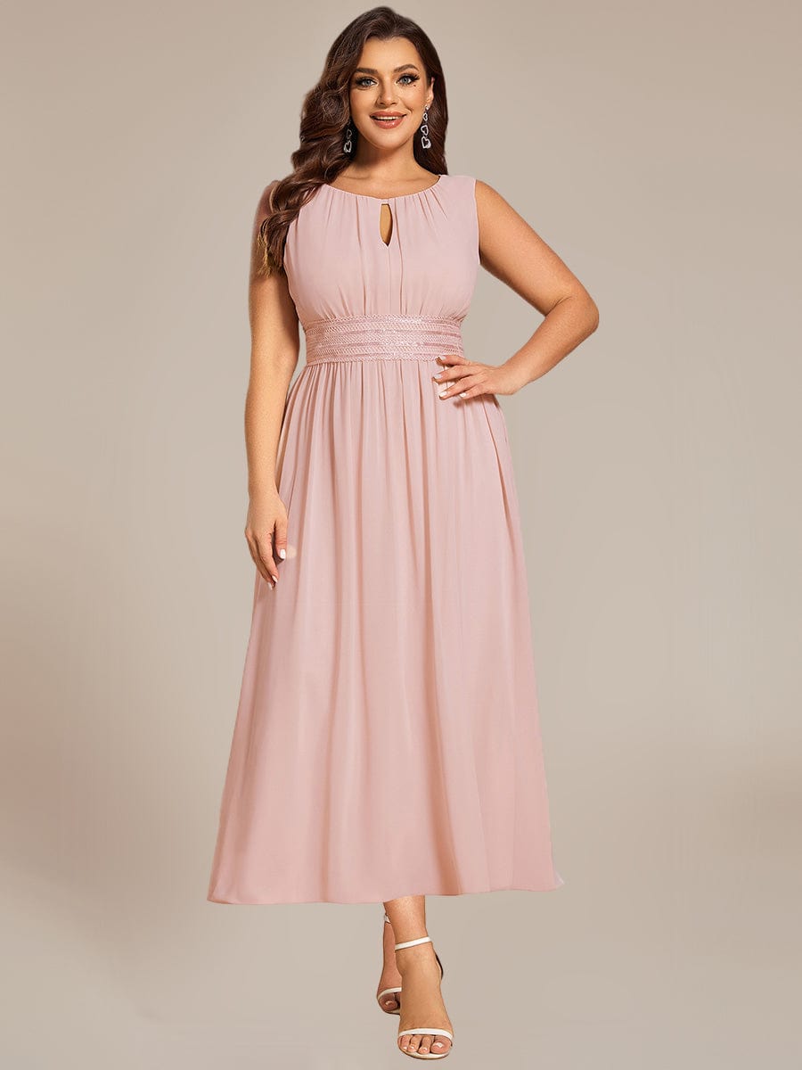ever LIORAEL|Chiffon Midi Dress With Ruched Waist