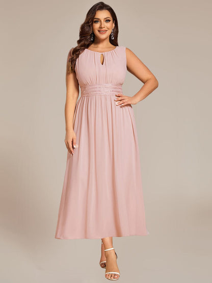 ever LIORAEL|Chiffon Midi Dress With Ruched Waist