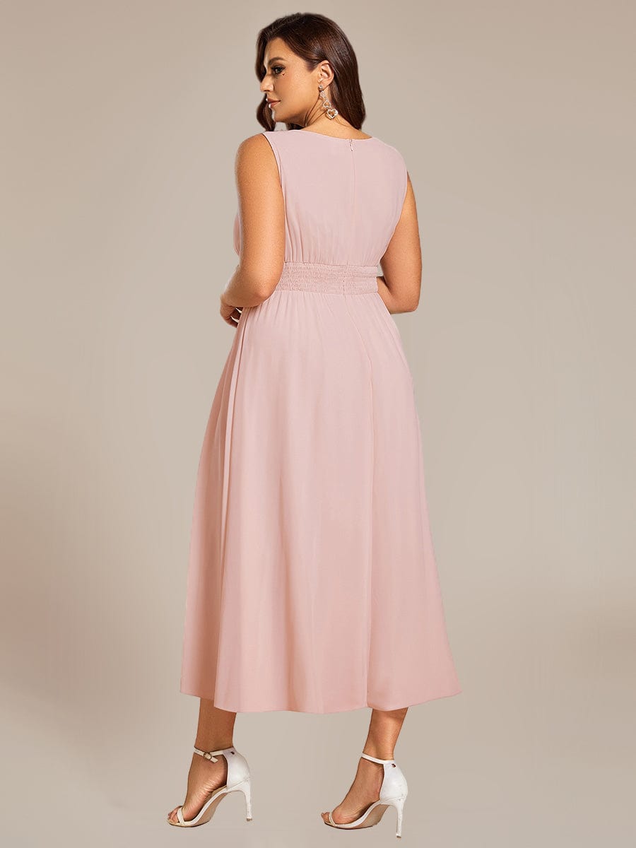 ever LIORAEL|Chiffon Midi Dress With Ruched Waist