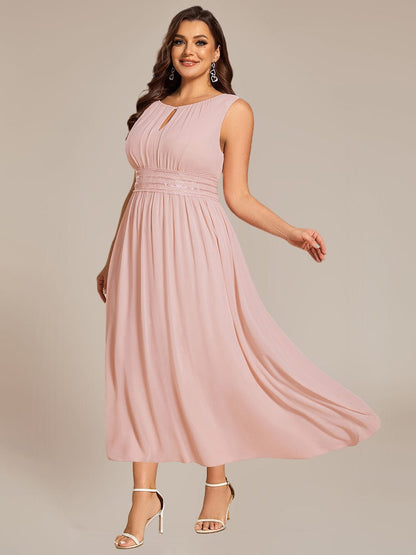 ever LIORAEL|Chiffon Midi Dress With Ruched Waist