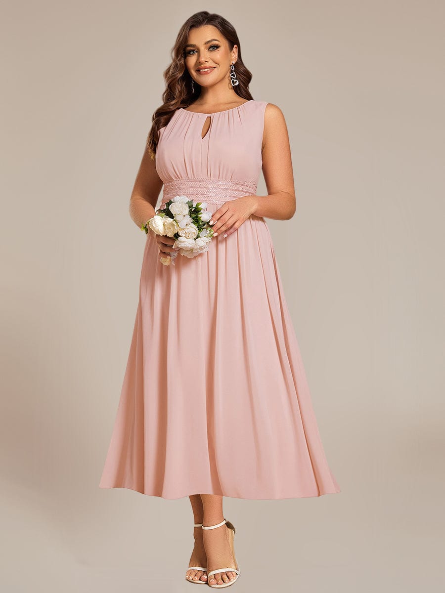 ever LIORAEL|Chiffon Midi Dress With Ruched Waist