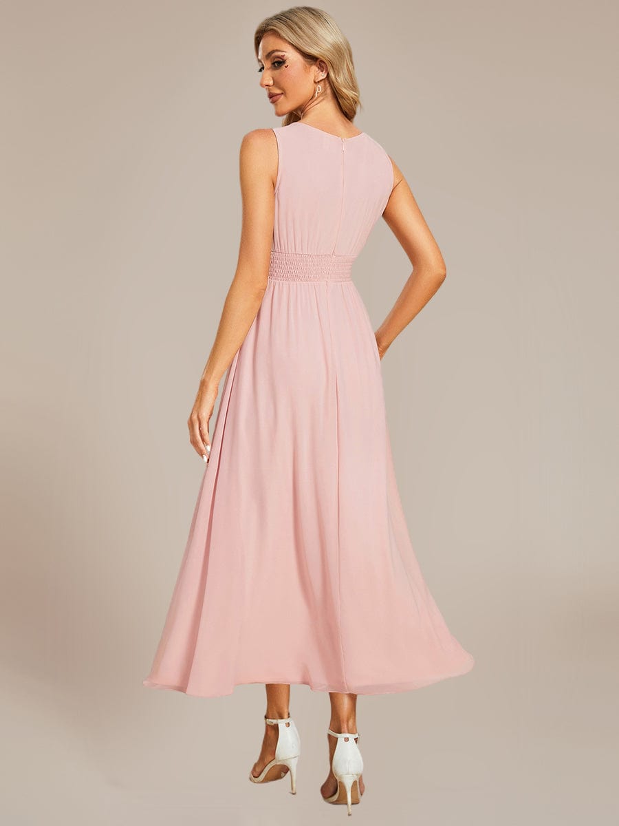ever LIORAEL|Chiffon Midi Dress With Ruched Waist