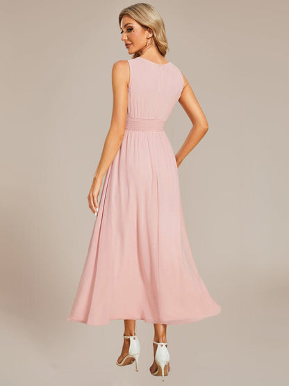 ever LIORAEL|Chiffon Midi Dress With Ruched Waist