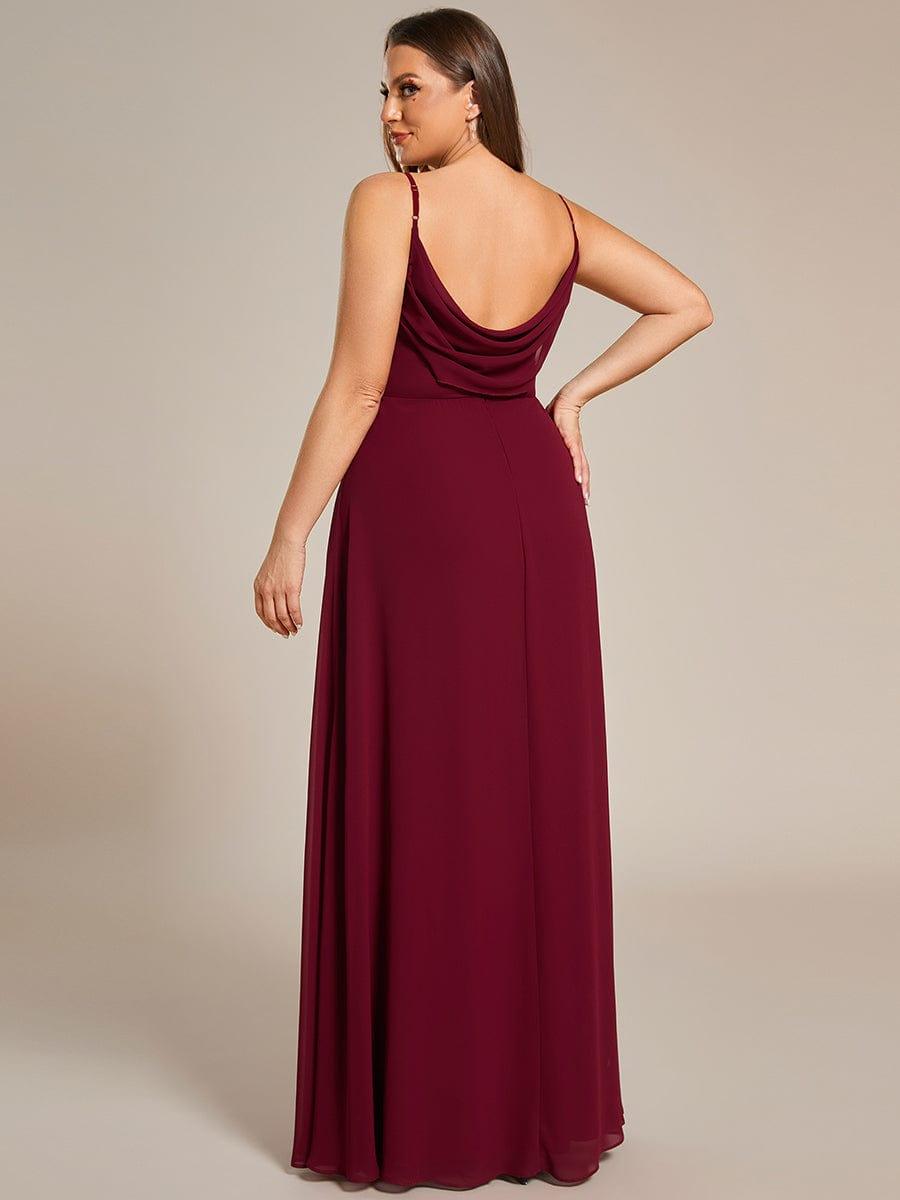 pretty NOVA|Plus Size Draped Back Criss-Cross Chiffon A-Line Dress