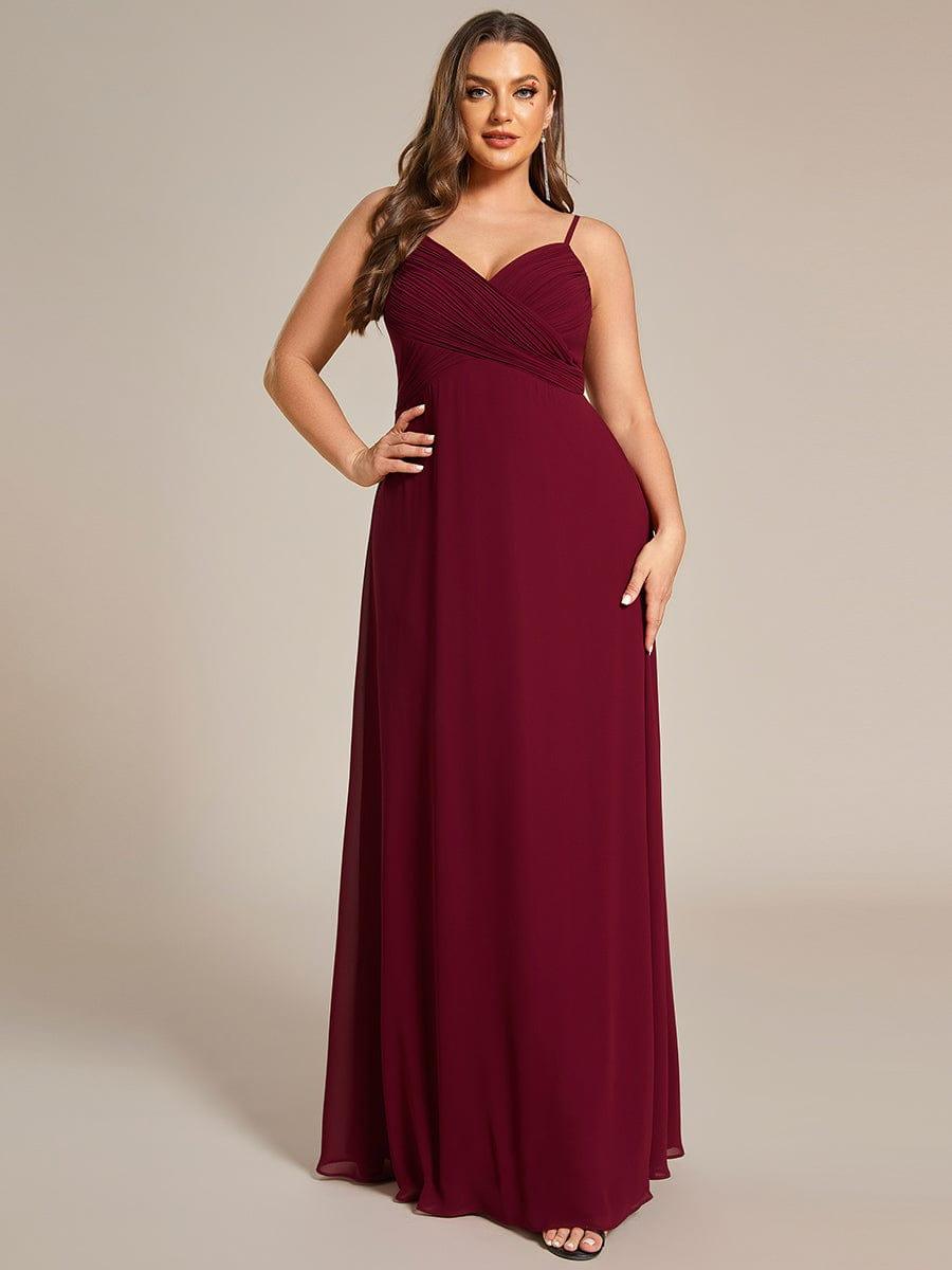 pretty NOVA|Plus Size Draped Back Criss-Cross Chiffon A-Line Dress