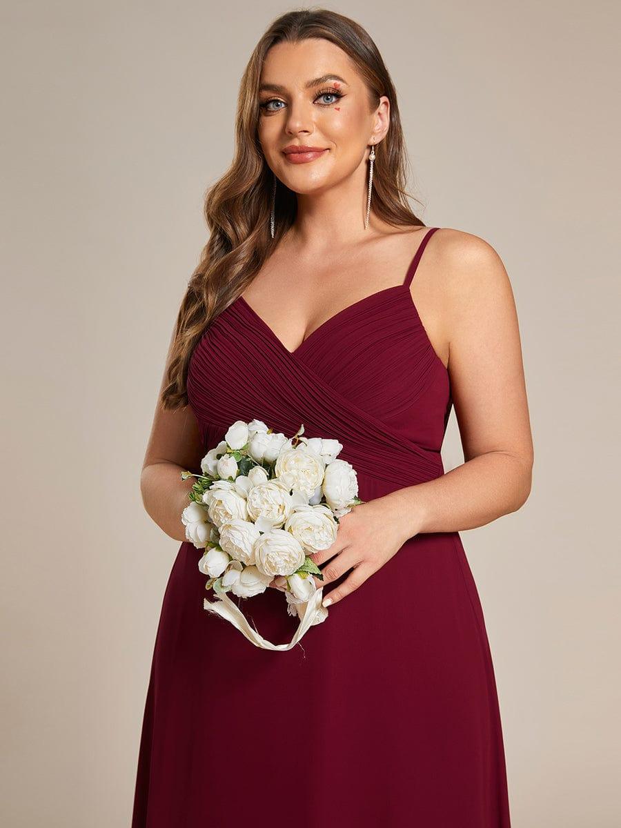 pretty NOVA|Plus Size Draped Back Criss-Cross Chiffon A-Line Dress