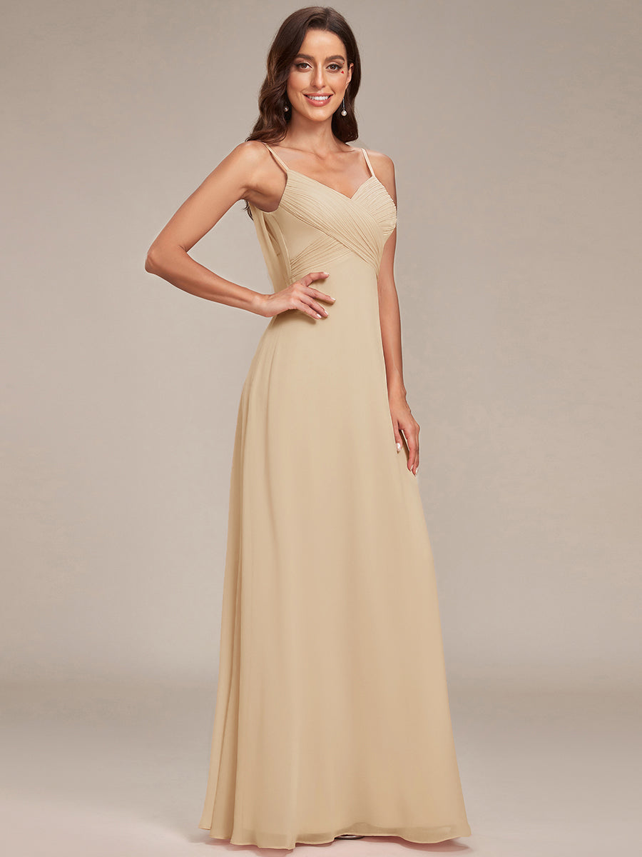 pretty NOVA|Plus Size Draped Back Criss-Cross Chiffon A-Line Dress