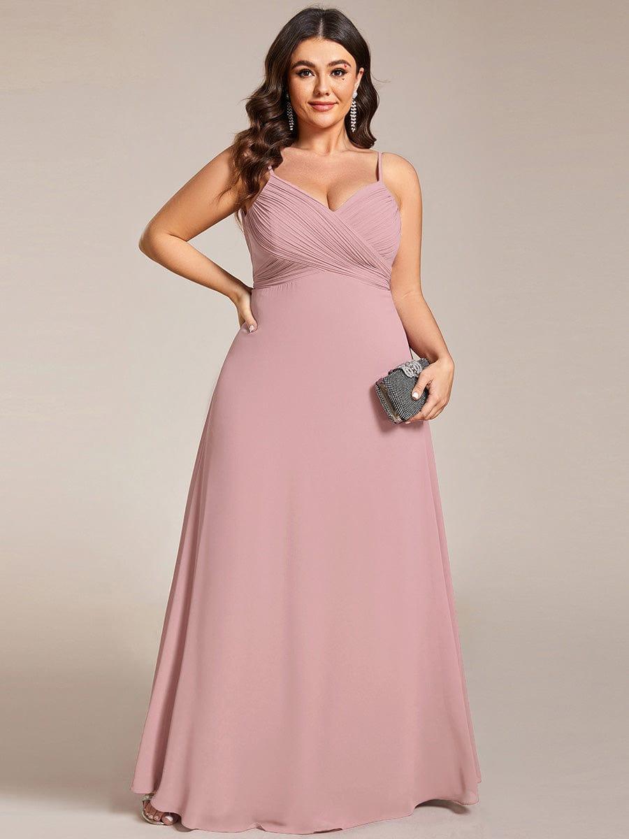pretty NOVA|Plus Size Draped Back Criss-Cross Chiffon A-Line Dress