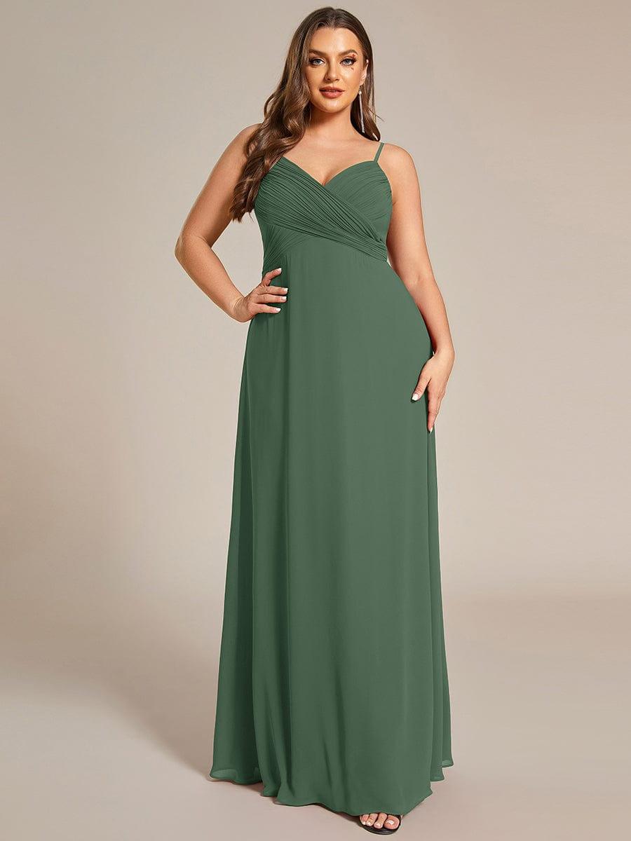 pretty NOVA|Plus Size Draped Back Criss-Cross Chiffon A-Line Dress
