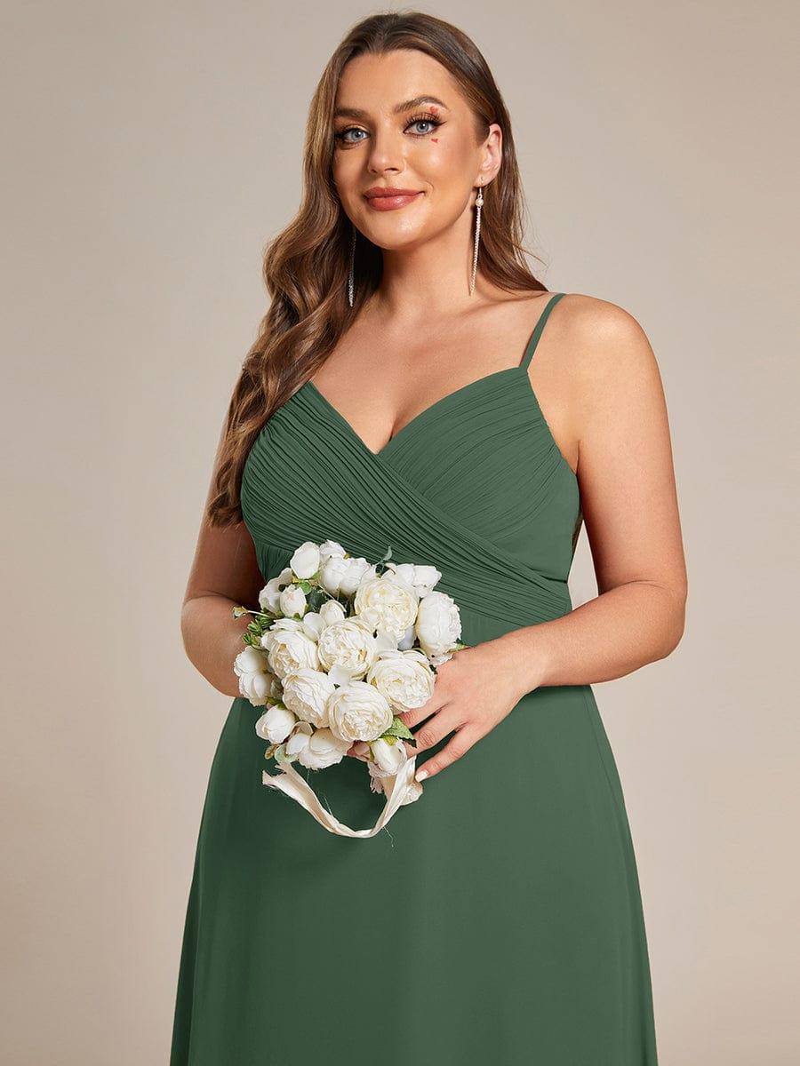pretty NOVA|Plus Size Draped Back Criss-Cross Chiffon A-Line Dress