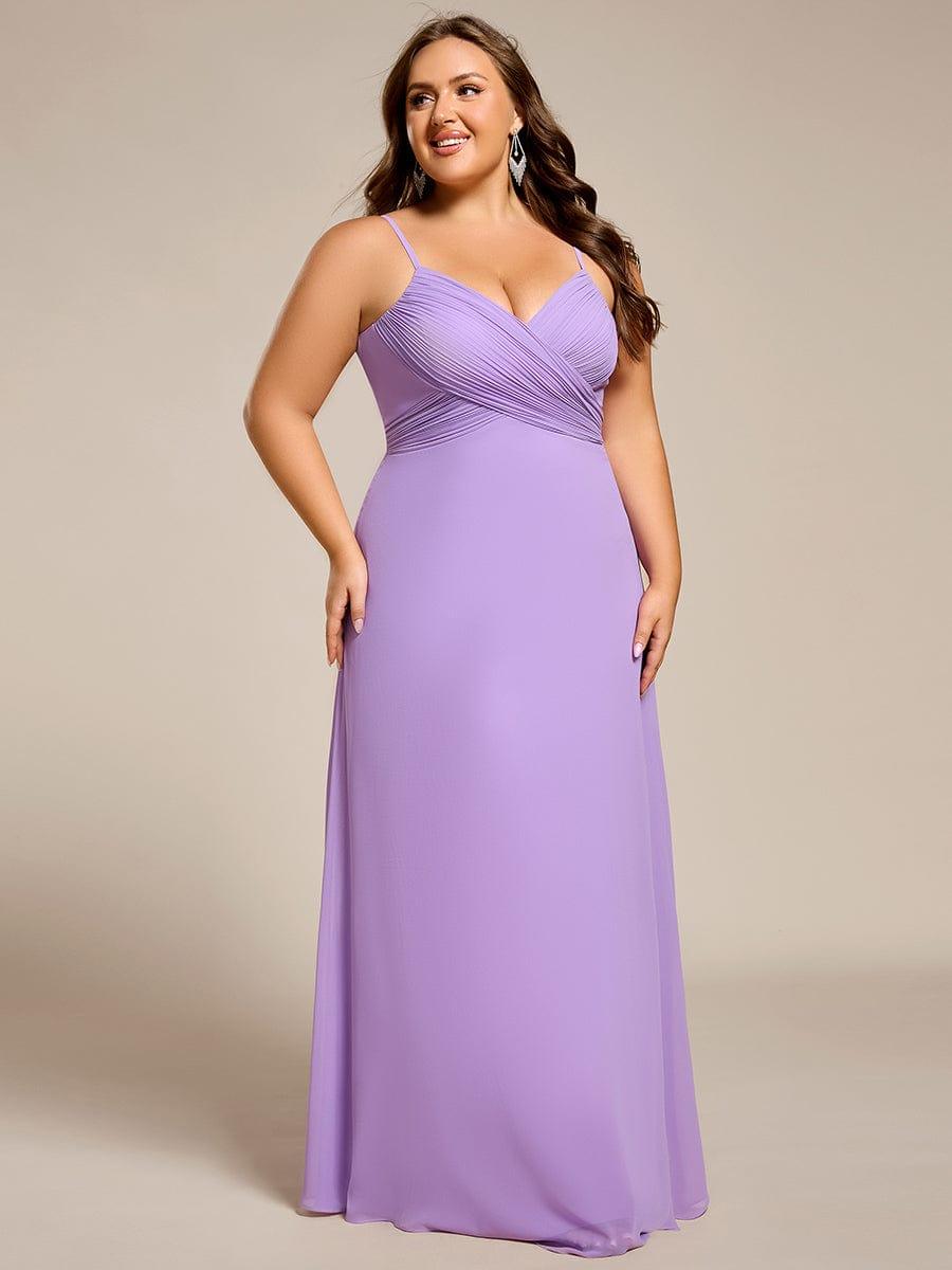 pretty NOVA|Plus Size Draped Back Criss-Cross Chiffon A-Line Dress