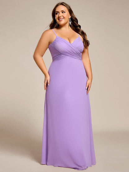 pretty NOVA|Plus Size Draped Back Criss-Cross Chiffon A-Line Dress