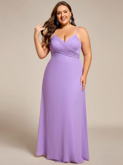 pretty NOVA|Plus Size Draped Back Criss-Cross Chiffon A-Line Dress