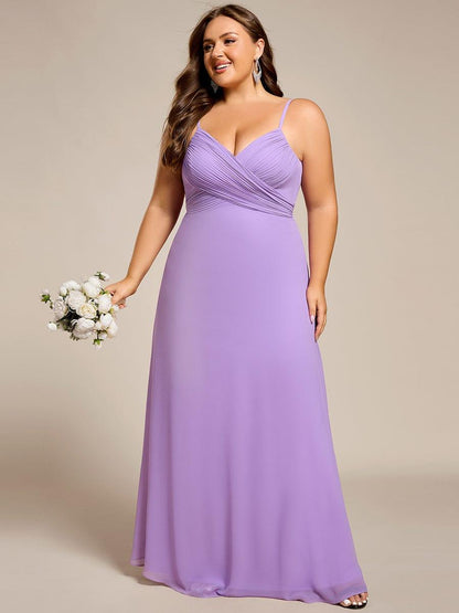 pretty NOVA|Plus Size Draped Back Criss-Cross Chiffon A-Line Dress