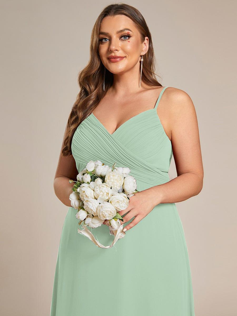pretty NOVA|Plus Size Draped Back Criss-Cross Chiffon A-Line Dress