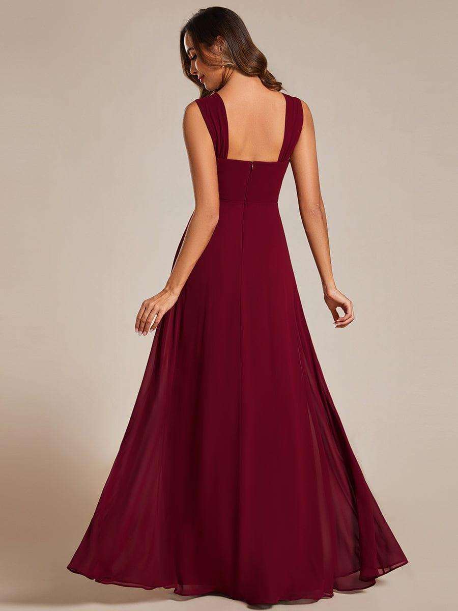 ever BILLIE|Chic High Waist Square Neck Bridesmaid Dress