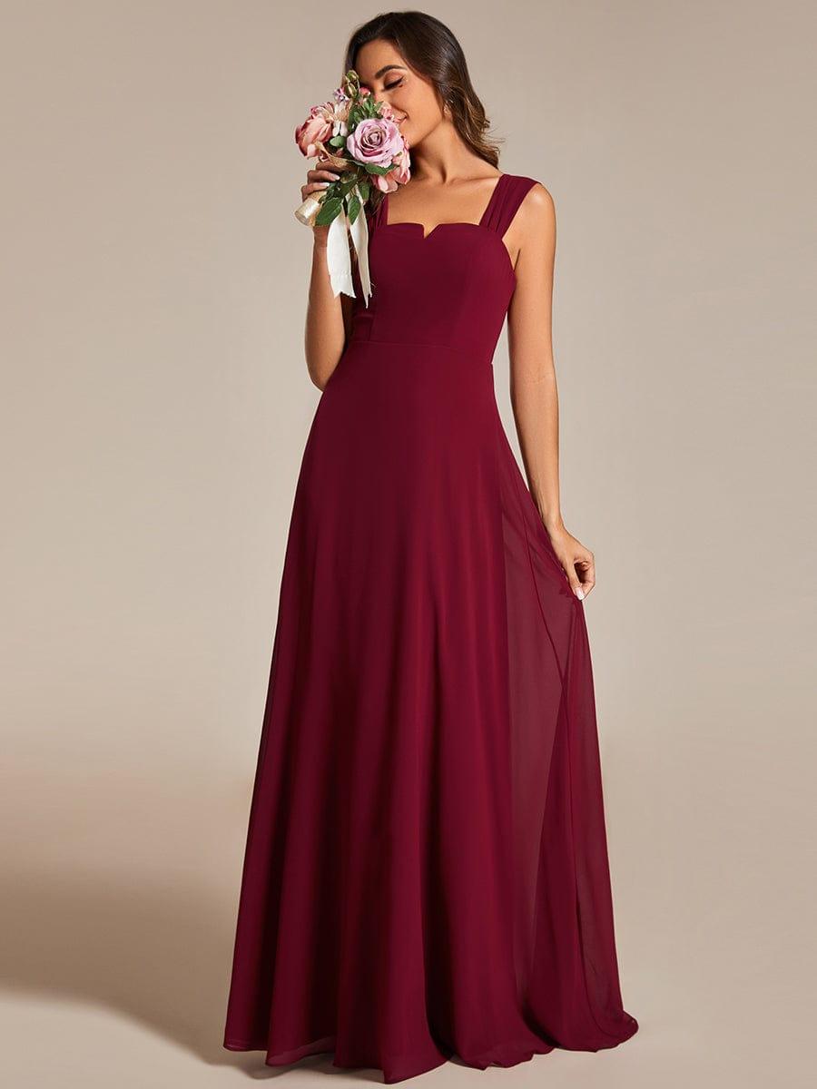 ever BILLIE|Chic High Waist Square Neck Bridesmaid Dress