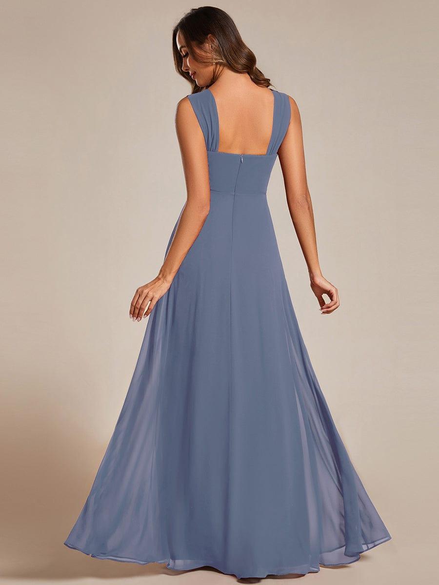 ever BILLIE|Chic High Waist Square Neck Bridesmaid Dress