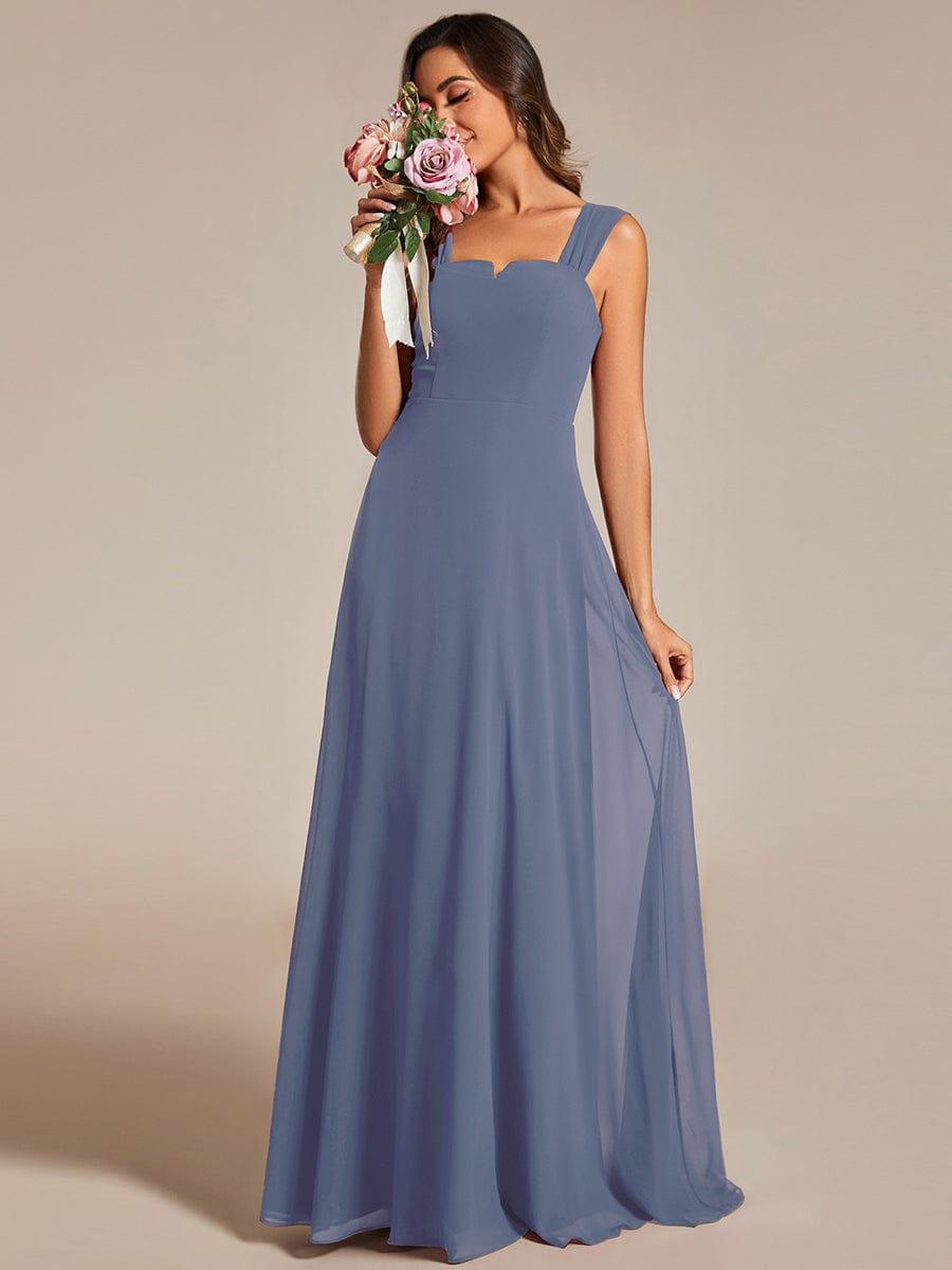 ever BILLIE|Chic High Waist Square Neck Bridesmaid Dress