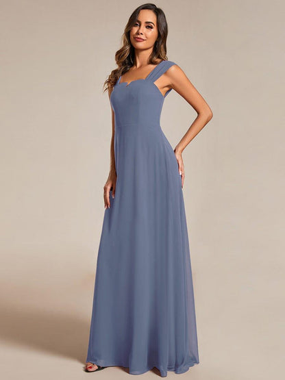 ever BILLIE|Chic High Waist Square Neck Bridesmaid Dress
