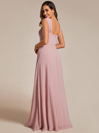 ever BILLIE|Chic High Waist Square Neck Bridesmaid Dress