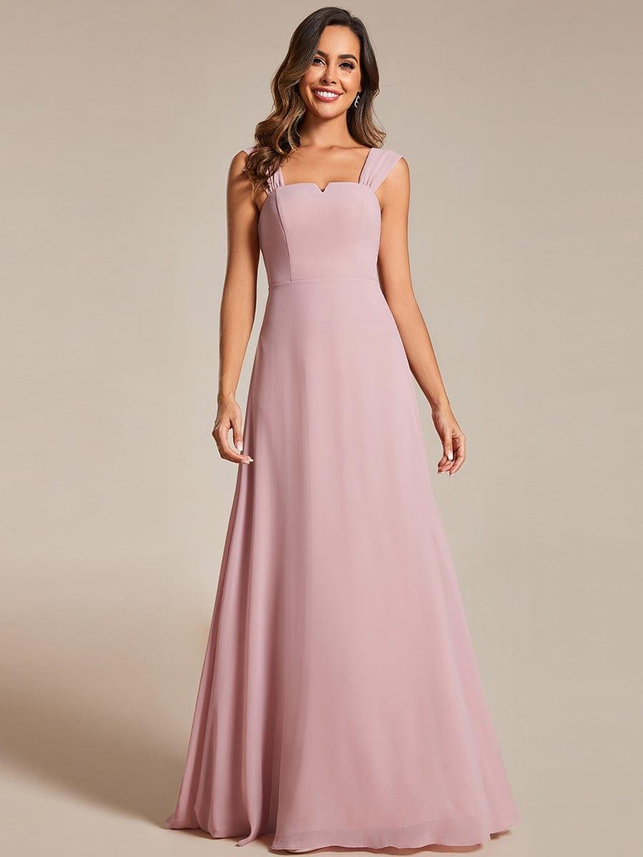 ever BILLIE|Chic High Waist Square Neck Bridesmaid Dress