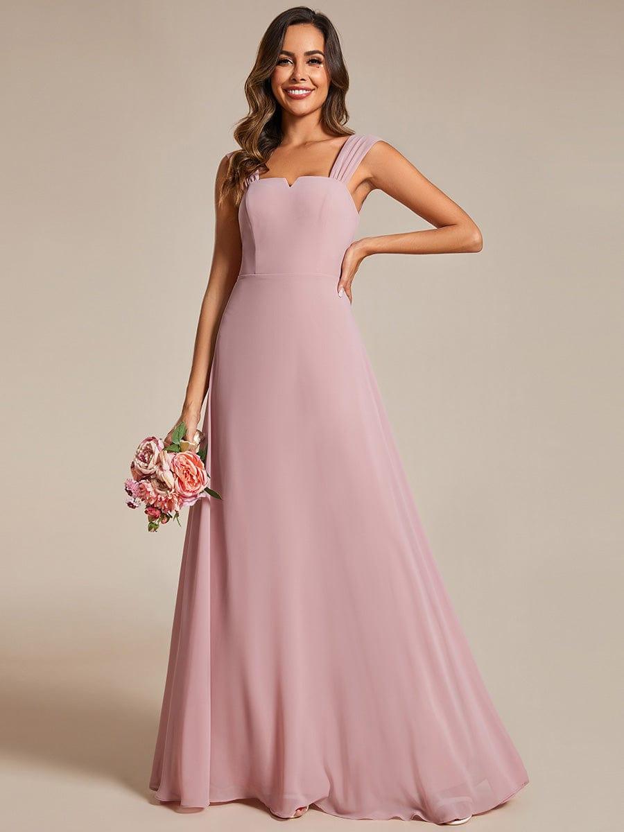 ever BILLIE|Chic High Waist Square Neck Bridesmaid Dress