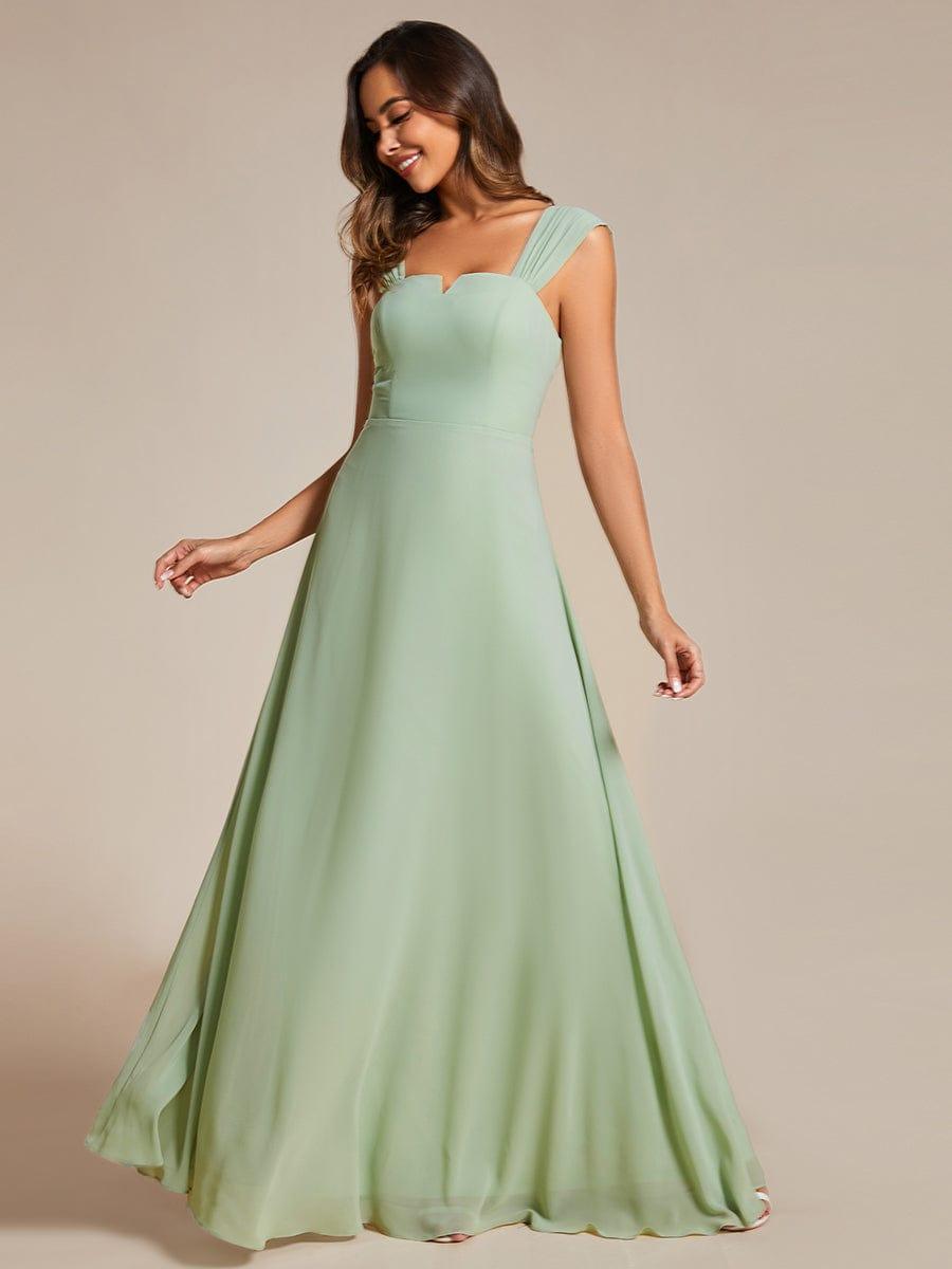 ever BILLIE|Chic High Waist Square Neck Bridesmaid Dress