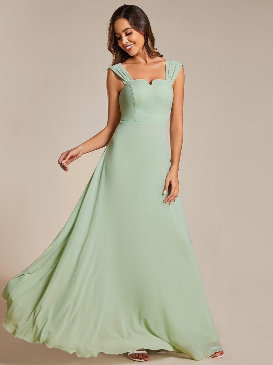 ever BILLIE|Chic High Waist Square Neck Bridesmaid Dress