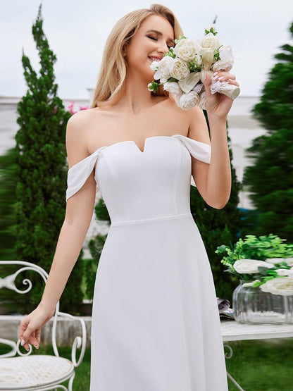 ever BILLIE|Chic High Waist Square Neck Bridesmaid Dress